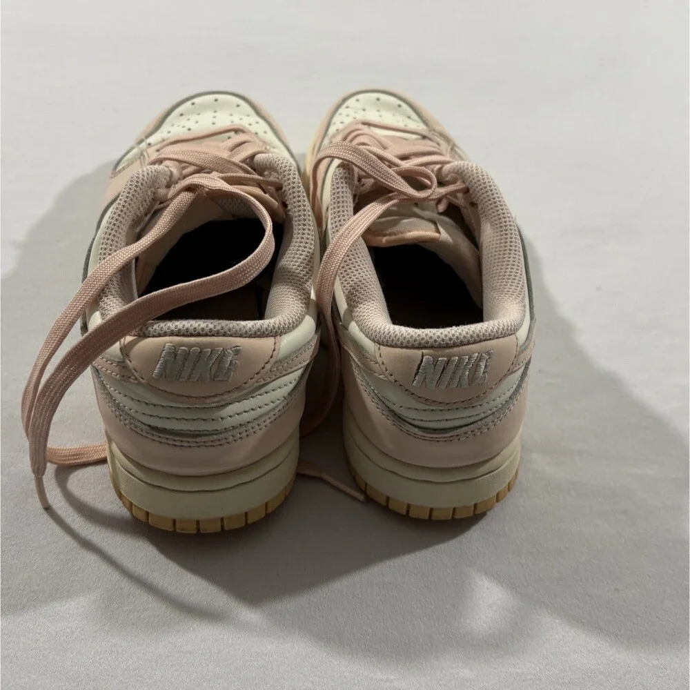 Nike Dunk Low Womens Pink White Pearl Orange Athletic Shoes Sneakers Lace Sz 6.5